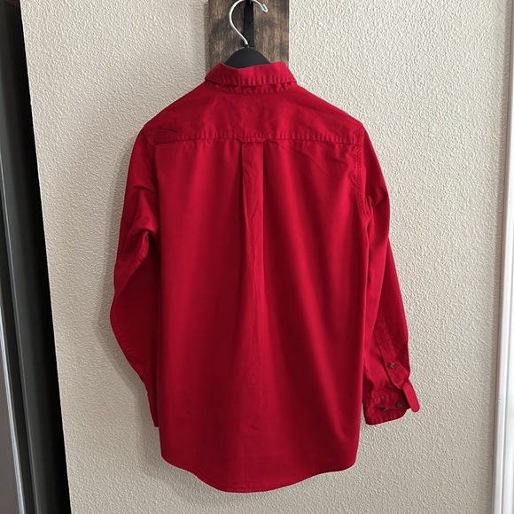 Class Club boys red long sleeve button down dress shirt - Picture 15 of 16